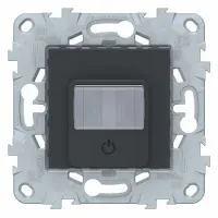 Датчик движения с выключателем Schneider Electric UNICA NEW, 160, до 2200 Вт, антрацит, NU552554