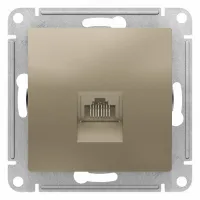 Розетка компьютерная RJ45 Cat.5 Schneider Electric ATLASDESIGN, шампань, ATN000583