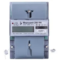 Счетчик  Меркурий  206 RN 1ф 5-60А 1.0/2.0 класс точн. многотариф. оптопорт RS485 ЖКИ