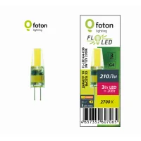 Лампа светодиодная LED капсула Foton 3W 2700K 12V G4 210lm, 607065