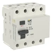 УЗО IEK ARMAT 4P 63А, 30 мА (A), AR-R10N-4-063A030