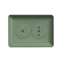 Розетка двухместная Schneider Electric W59, скрытый монтаж, со шторками, шампань, RS16-254-48