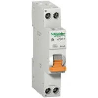 Дифавтомат Schneider Electric Домовой 2P 20А (C) 4.5кА 30мА (AC), 12523