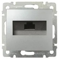 Розетка компьютерная RJ45 Cat.5 Legrand VALENA CLASSIC, алюминий, 770242