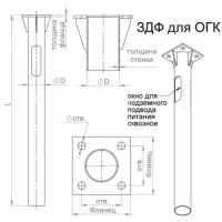 Закладная деталь для опоры ОГК/ОКК-3.4.5 (0,108-1,25х190х130х4х14) Пересвет В00000206