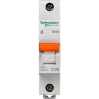 Автоматический выключатель Schneider Electric Домовой 1P 20А (C) 4.5кА, 11204