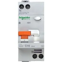 Дифавтомат Schneider Electric Домовой 2P 16А (C) 4.5кА 30мА (AC), 11473