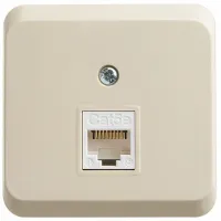 Розетка компьютерная RJ45 Cat.5 Schneider Electric ЭТЮД, кремовый, KOMA-001K