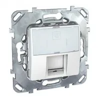 Розетка компьютерная 1xRJ45 Cat.6 Schneider Electric UNICA, белый, MGU5.425.18ZD