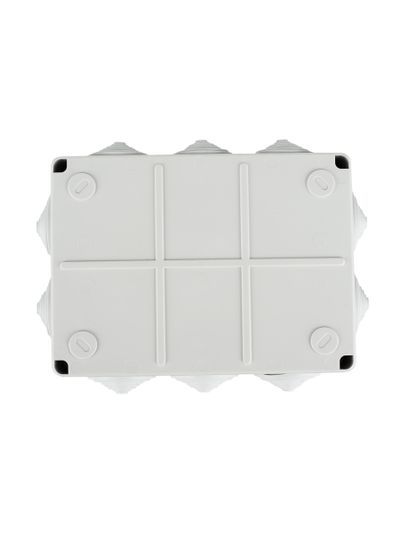 Коробка распаячная КМ41243 для открытой проводки безгалогенная (HF) 190х140х70мм IP44 10 гермовводов серая IEK