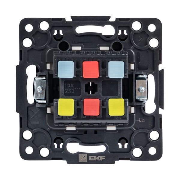 Стокгольм Механизм Выключателя 2-кл. проходного 10А автоматические клеммы черный EKF PROxima