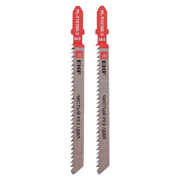 Пилки для электролобзика обратные T101BR (чистовой рез по ДВП)(SK5)(2 шт) EKF Expert