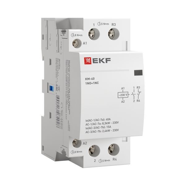 Контактор модульный КМ 40А 1NO+1NC 230В АС (2 мод.) PROXIMA EKF