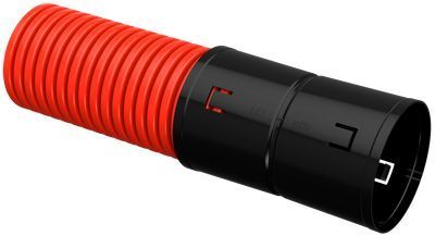 Труба гофрированная двустенная ПНД d=110мм красная жесткая (6м) IEK