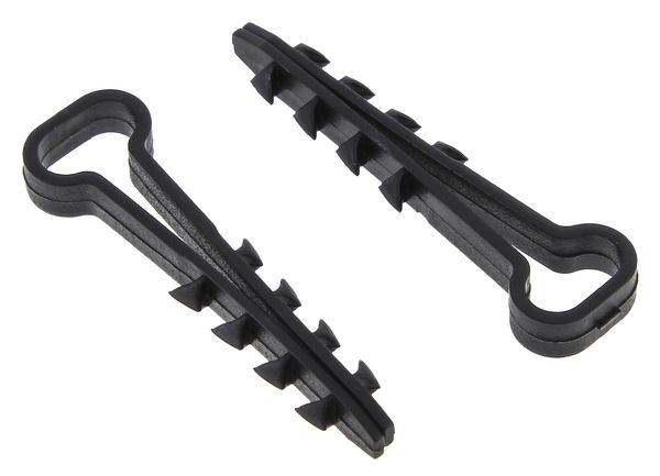 Дюбель-хомут  6-12 мм) для плоского кабеля черный (100 шт.) EKF PROxima