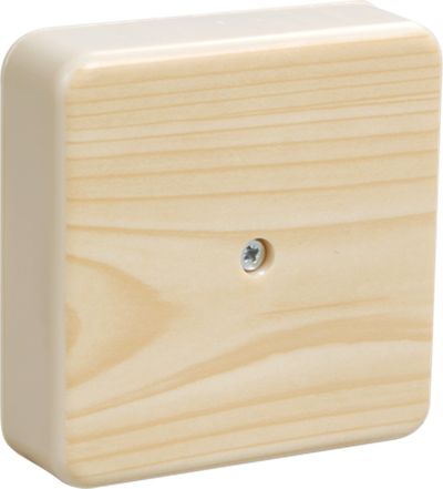 Коробка распаячная КМ41212-04 для открытой проводки безгалогенная (HF) 75х75х20мм сосна (6 клемм 6мм2) IEK