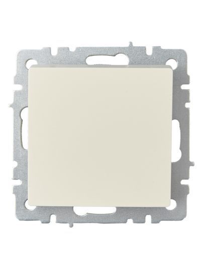 BRITE Выключатель 1-клавишный проходной 10А ВС10-1-6-БрКр бежевый IEK