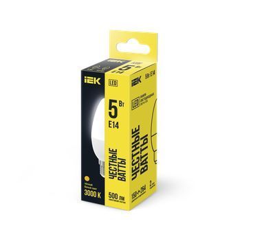 Лампа светодиодная C35 свеча 5Вт 230В 3000К E14 IEK