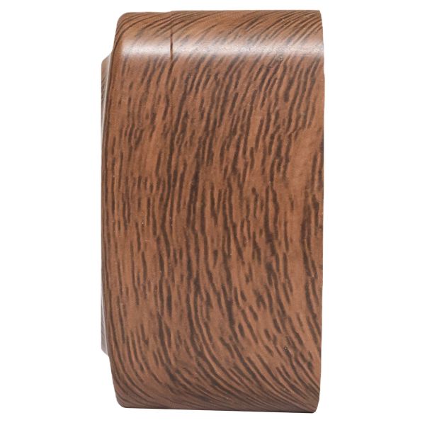 Розетка 2-местная ОП Минск 10А без заземления тёмное дерево EKF