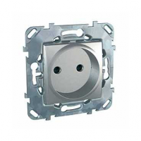 SCH  Unica  Алюмин.  Роз. 1-ая без з/к, со шторк., винт. клеммы ' IP20 СП MGU5.033.30ZD (вывод из пр