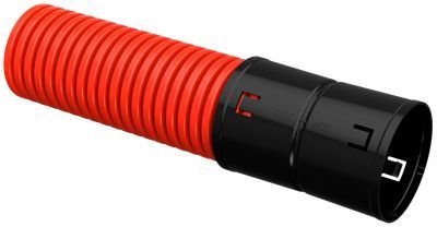 Труба гофрированная двустенная ПНД d=90мм красная (50м) IEK