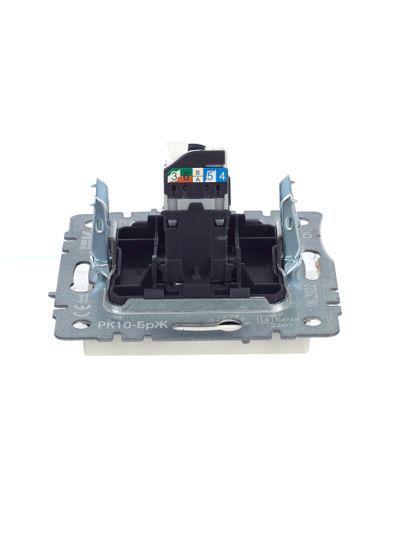 BRITE Розетка компьютерная RJ45 кат.5E РК10-БрЖ жемчуг IEK