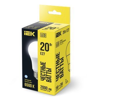Лампа светодиодная A70 груша 20Вт 230В 6500К E27 IEK