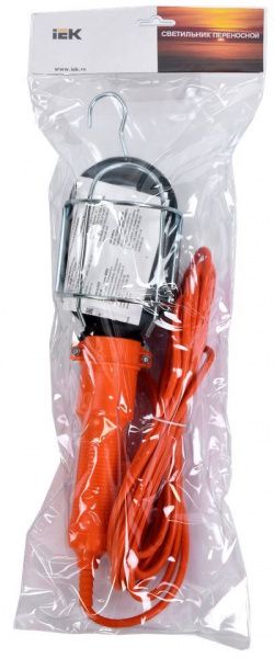 Светильник переносной УП-1Р плоская вилка (с выключателем) 2Р/5м 2х0,75 IEK