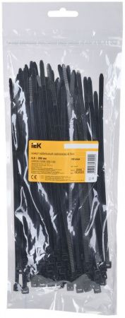 Хомут 4,8х200мм нейлон черный (100шт) IEK