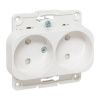 Стокгольм Механизм Розетки 2-местной б/з 10А автоматические клеммы белый с защ. штор. EKF PROxima