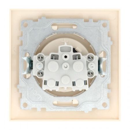 Валенсия розетка 1-местная б/з 10А кремовая с защ. штор. EKF PROxima