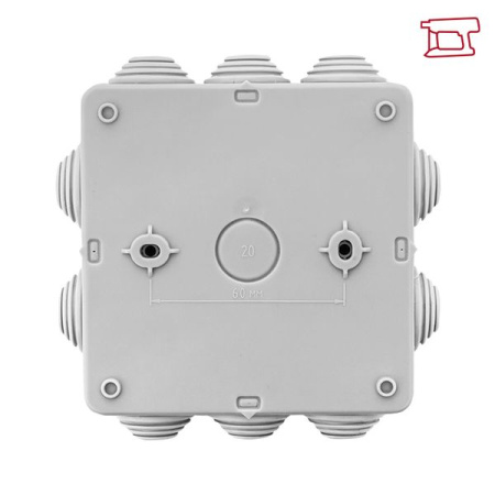 Коробка расп. ОП 105х105х50 IP54 8 входов серый с крышкой КМР-030-014  АБС EKF plc-kmr-030-014
