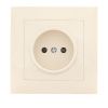 Валенсия розетка 1-местная б/з 10А кремовая с защ. штор. EKF PROxima