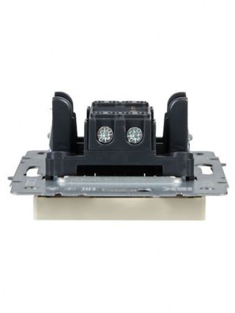 BRITE Выключатель 1-клавишный проходной 10А ВС10-1-6-БрКр бежевый IEK