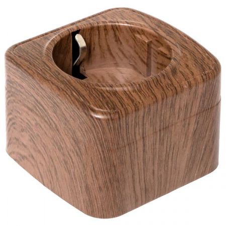 Розетка 1-местная ОП Минск 16А с заземлением тёмное дерево EKF