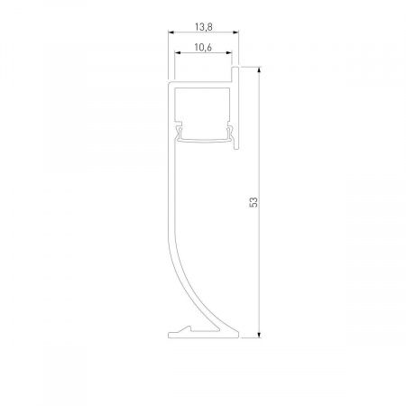 Профиль алюминиевый с рассеивателем для плинтуса Elektrostandard LL-2-ALP021 a066618