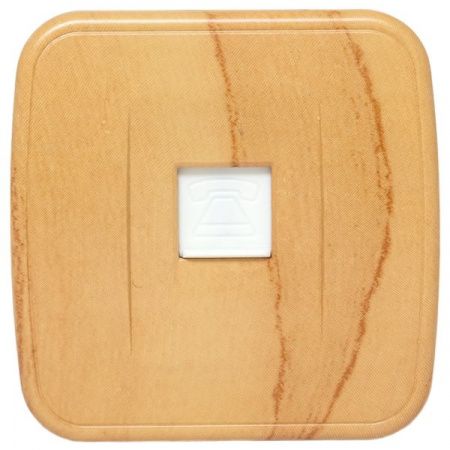 Розетка Phone 1-местная ОП Минск светлое дерево EKF