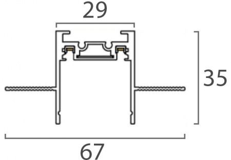 Шинопровод магнитный встраиваемый Italline Kreator IT09-9021 black tube