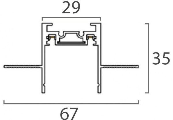 Шинопровод магнитный встраиваемый Italline Kreator IT09-9021 black tube