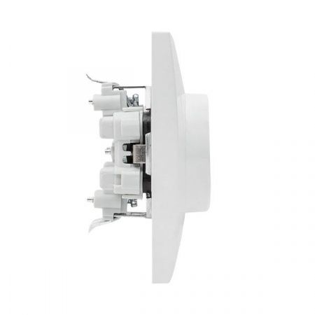 Валенсия розетка 2-местная с/з 16А белая с защ. штор. EKF PROxima