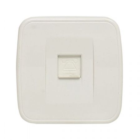 Минск Розетка Phone 1-местная ОП белая EKF Basic