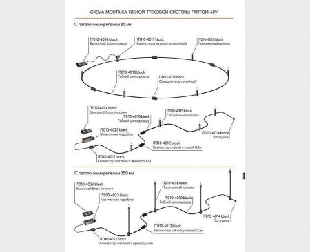 Шинопровод гибкий Italline Fantom IT010-4010 black