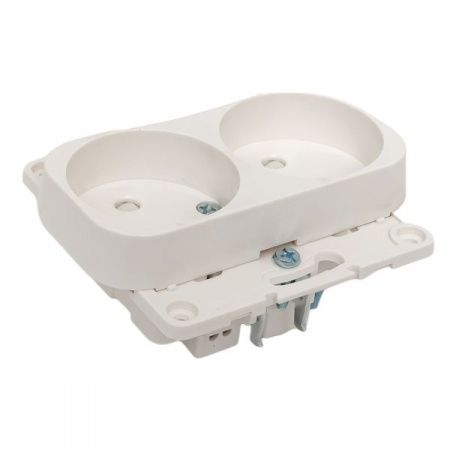 Стокгольм Механизм Розетки 2-местной б/з 10А автоматические клеммы белый с защ. штор. EKF PROxima