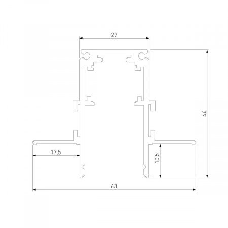 Встраиваемый шинопровод Elektrostandard Slim Magnetic 2м 85209/00 a067504