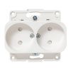 Стокгольм Механизм Розетки 2-местной б/з 10А автоматические клеммы белый с защ. штор. EKF PROxima