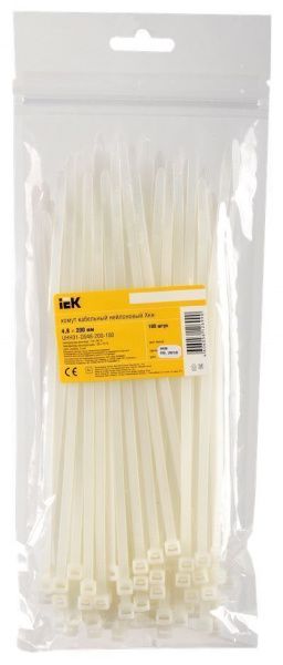 Хомут 4,8х200мм нейлон (100шт) IEK