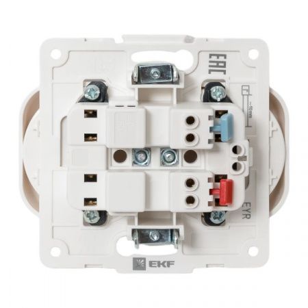 Стокгольм Механизм Розетки 2-местной б/з 10А автоматические клеммы белый с защ. штор. EKF PROxima