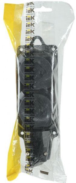 Розетка (колодка) 2-местная РБ32-1-0м с защитными крышками IP44 ОМЕГА каучук IEK