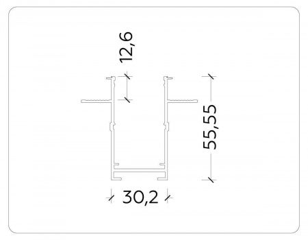 Шинопровод встраиваемый Ambrella Light Track System Magnetic 220V GL1010