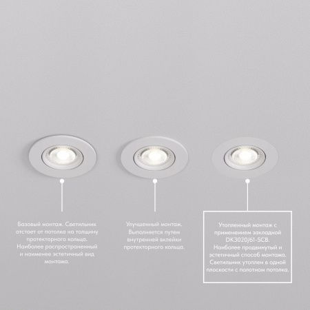 Основание для встраиваемого светильника Denkirs для DK3020/61 DK3020/61-SCB